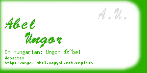 abel ungor business card